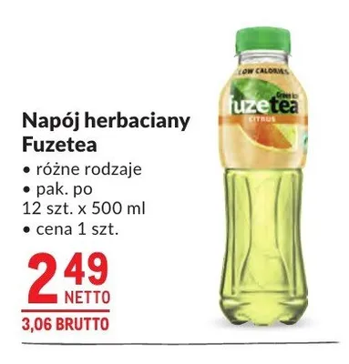 Napój herbaciany Fuzetea promocja w Makro