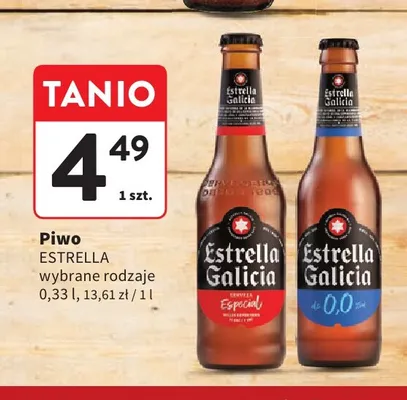 Piwo bezalkoholowe Estrella Galicia promocja w Intermarche