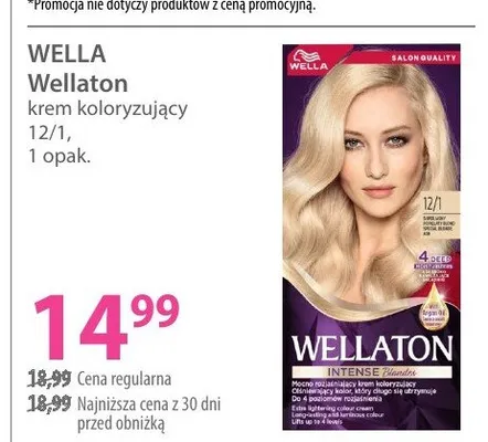 Krem koloryzujący WELLA Wellaton promocja w Hebe
