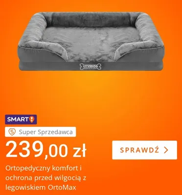 Legowisko ortopedyczne OrtoMax Lovedog promocja w Allegro