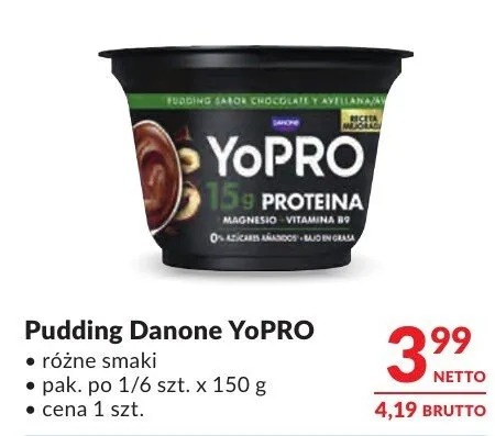 Pudding Danone YoPRO promocja w Makro