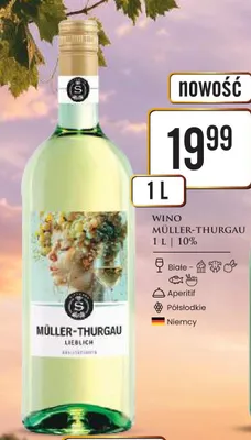 Wino białe półsłodkie Müller-Thurgau promocja w Dino