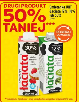 Śmietanka UHT Łaciata 12% promocja w POLOmarket