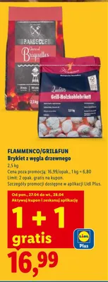 Brykiet z węgla drzewnego Flammenco promocja w Lidl