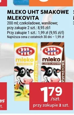 Mleko UHT smakowe czekoladowe Mlekovita promocja w Stokrotka