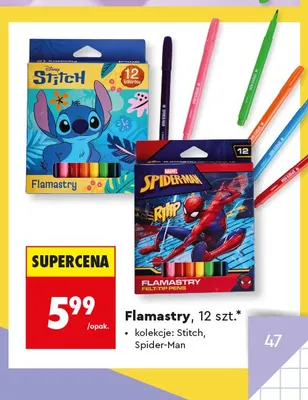 Flamastry St. Majewski Spider-Man promocja w Biedronka
