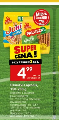 Paluszki cebulowe Lajkonik promocja w Twój Market
