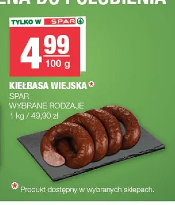 Kiełbasa  żywiecka Pikok promocja w SPAR
