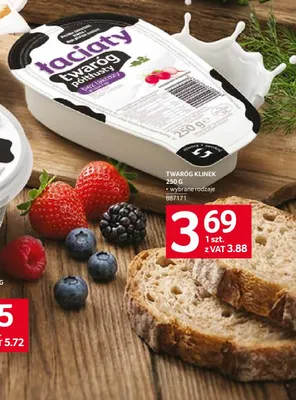 Twaróg klinek półtłusty bez laktozy Łaciaty promocja w Selgros
