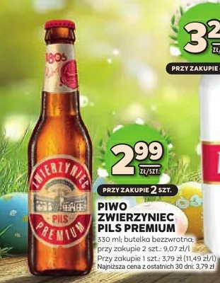 Piwo Zwierzyniec Pils Premium promocja w Stokrotka