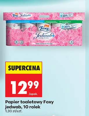 Papier toaletowy Foxy Jedwab 10-pak promocja w Biedronka