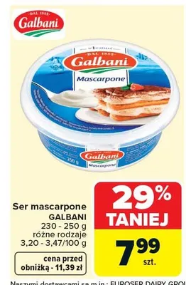 Ser mascarpone promocja w Carrefour