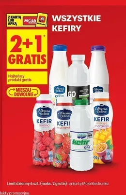 Kefir mango marakuja Mleczna Dolina promocja w Biedronka