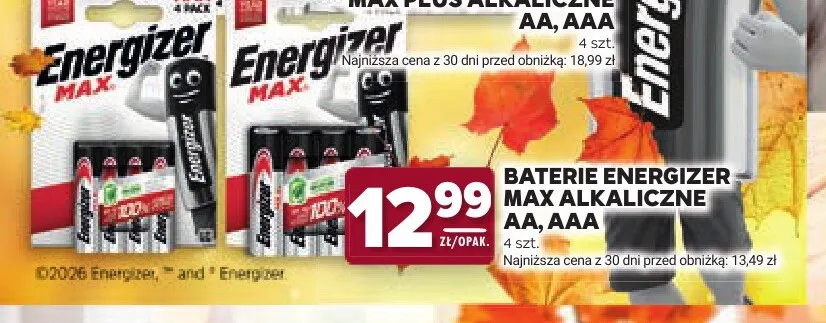 Baterie Energizer Max alkaliczne Aaa promocja w Stokrotka