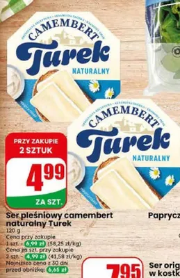 Ser pleśniowy camembert TUREK Turek 123 promocja w Dino