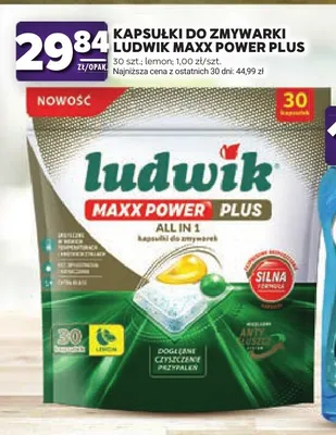 Kapsułki do zmywarki Ludwik Maxx Power Plus Lemon promocja w Stokrotka