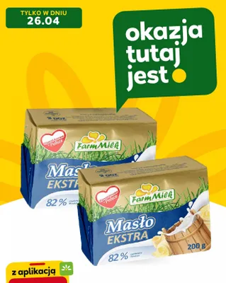 Masło ekstra Farm Milk promocja w Stokrotka