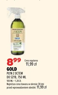 Płyn z octem do szyb Gold promocja w Drogerie Natura