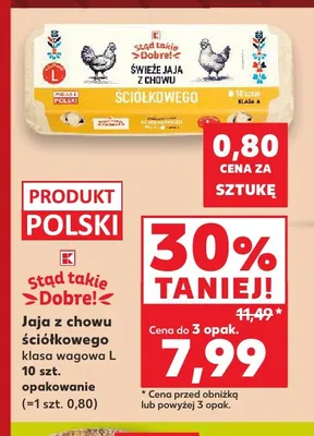 Jajka kurze z chowu ściółkowego wagowa L Stąd Takie Dobre! promocja w Kaufland