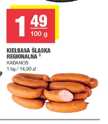 Kiełbasa śląska regionalna Kabanos promocja w SPAR