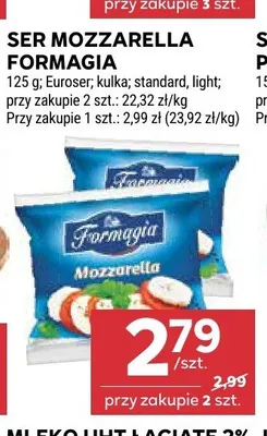Ser Mozzarella Formagia promocja w Stokrotka