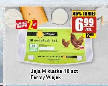 Jaja klatkowe klasa M Fermy Wiejak promocja w API Market