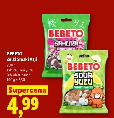 Żelki Bebeto White Peach promocja w Lidl