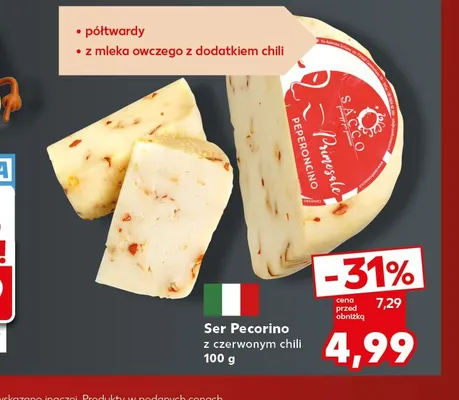 Ser Pecorino z czerwonym chili Sacco promocja w Kaufland