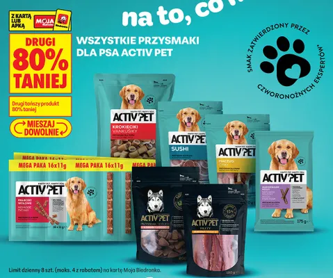 Przysmak dla psów pałeczki wołowe Activ Pet promocja w Biedronka