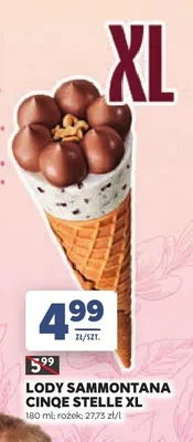 Lody Sammontana Cinqe Stelle XL rożek promocja w Stokrotka
