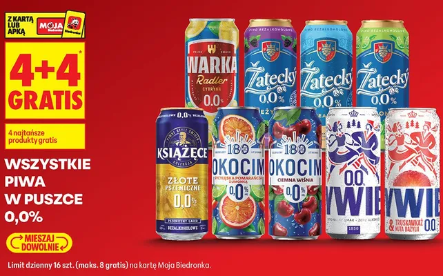 Piwo Książęce Złote Pszeniczne 0,0% promocja w Biedronka