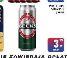 Piwo Beck's Pils promocja w Tomi Markt
