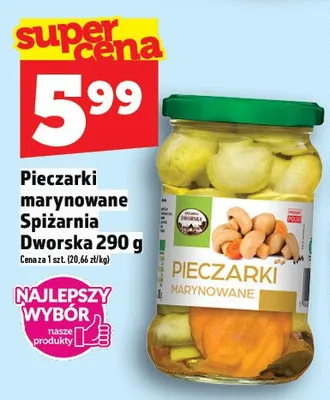 Pieczarki marynowane promocja w TOPAZ