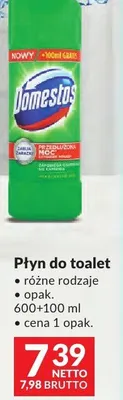 Płyn do toalet Domestos różne rodzaje promocja w Makro