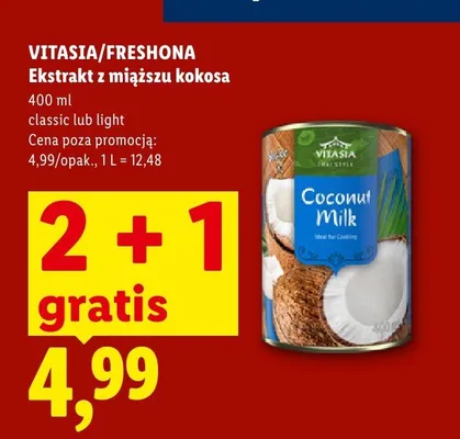 Ekstrakt z miąższu kokosa Vitasia/Freshona classic promocja w Lidl