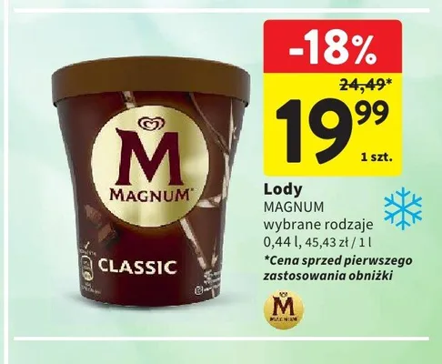 Lody Magnum Classic promocja w Intermarche
