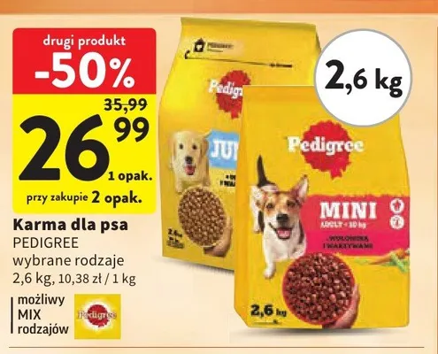 Karma dla psa Pedigree Mini promocja w Intermarche