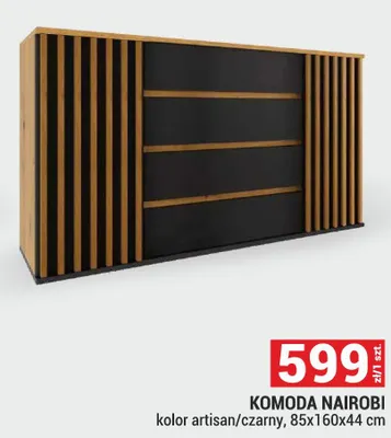 Komoda Nairobi 85x160x44cm kolor artisan/czarny promocja w Merkury Market