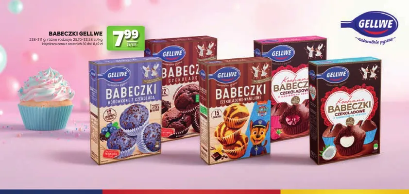 Kochane Babeczki czekoladowe z malinowym sercem Gellwe promocja w Stokrotka