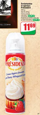 Śmietanka w sprayu promocja w Dino