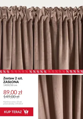 Zasłona 2-pak promocja w Homla