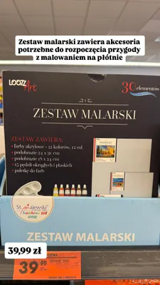 Zestaw malarski LOOZZ Art 30 elementów promocja w Biedronka