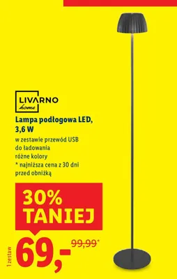 Lampa podłogowa LED LIVARNO home 3,6 W promocja w Lidl
