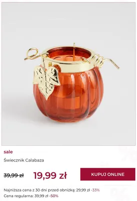 Świecznik Calabaza home & you promocja w home&you