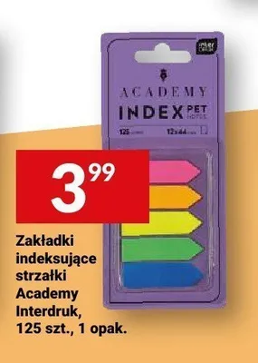 Zakładki indeksujące strzałki Academy Interdruk promocja w Twój Market