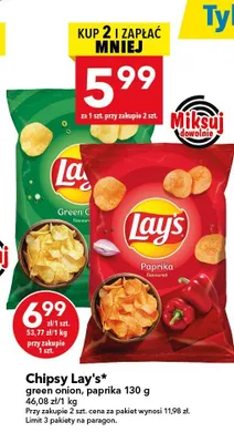 Chipsy Lay's Green Onion promocja w LEWIATAN