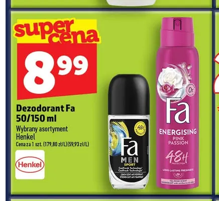 Dezodorant Fa 50 ml promocja w TOPAZ