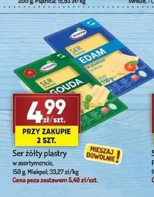 Ser żółty plastry Mlekpol Gouda promocja w Avita
