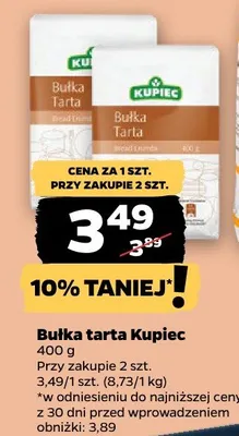 Bułka tarta Kupiec (różne rodzaje) promocja w Netto
