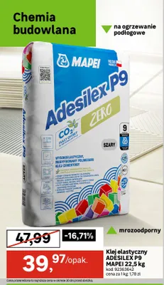 Klej elastyczny Adesilex P9 Mapei promocja w Leroy Merlin